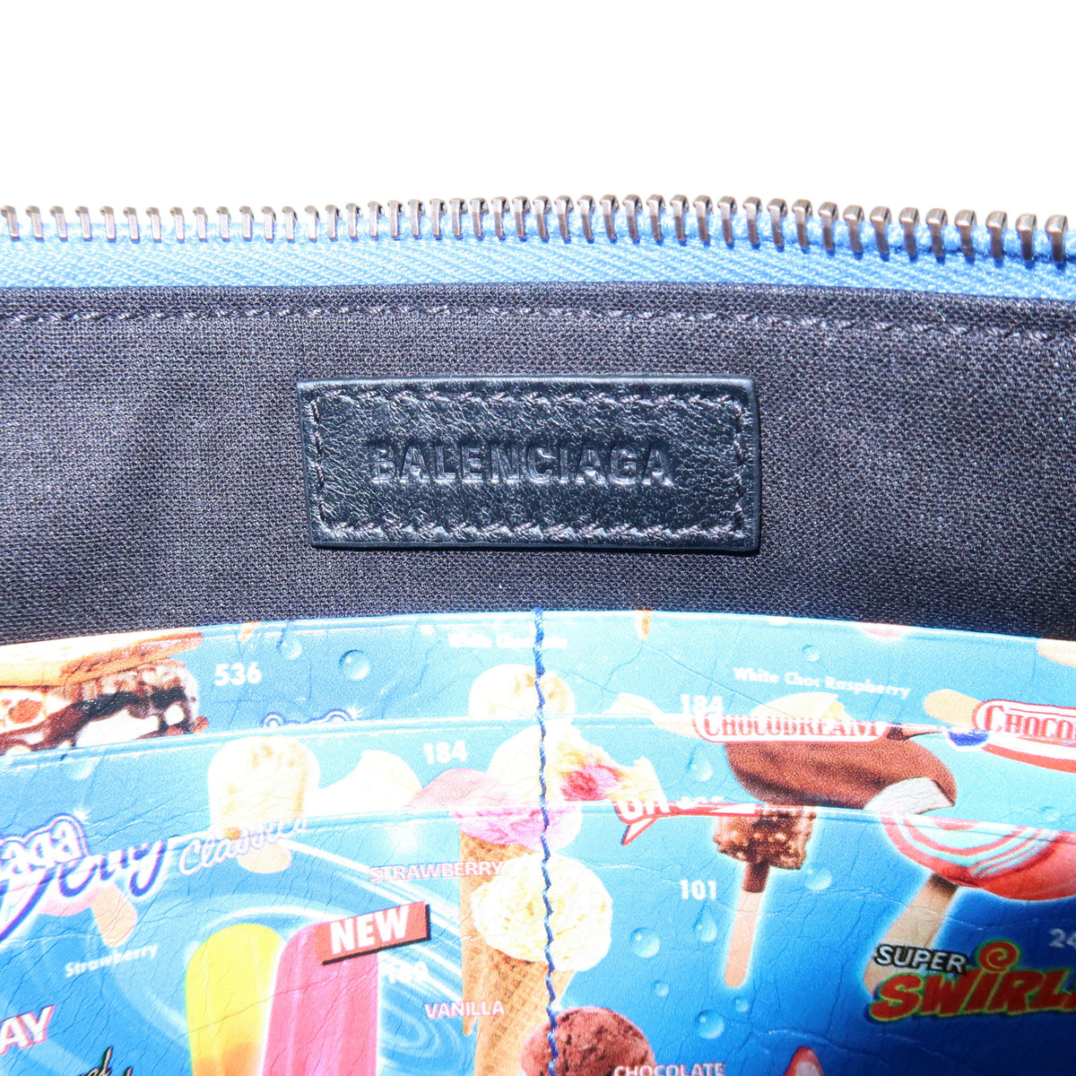 BALENCIAGA Le City Leather Pouch 2way Shoulder Bag Blue 863960