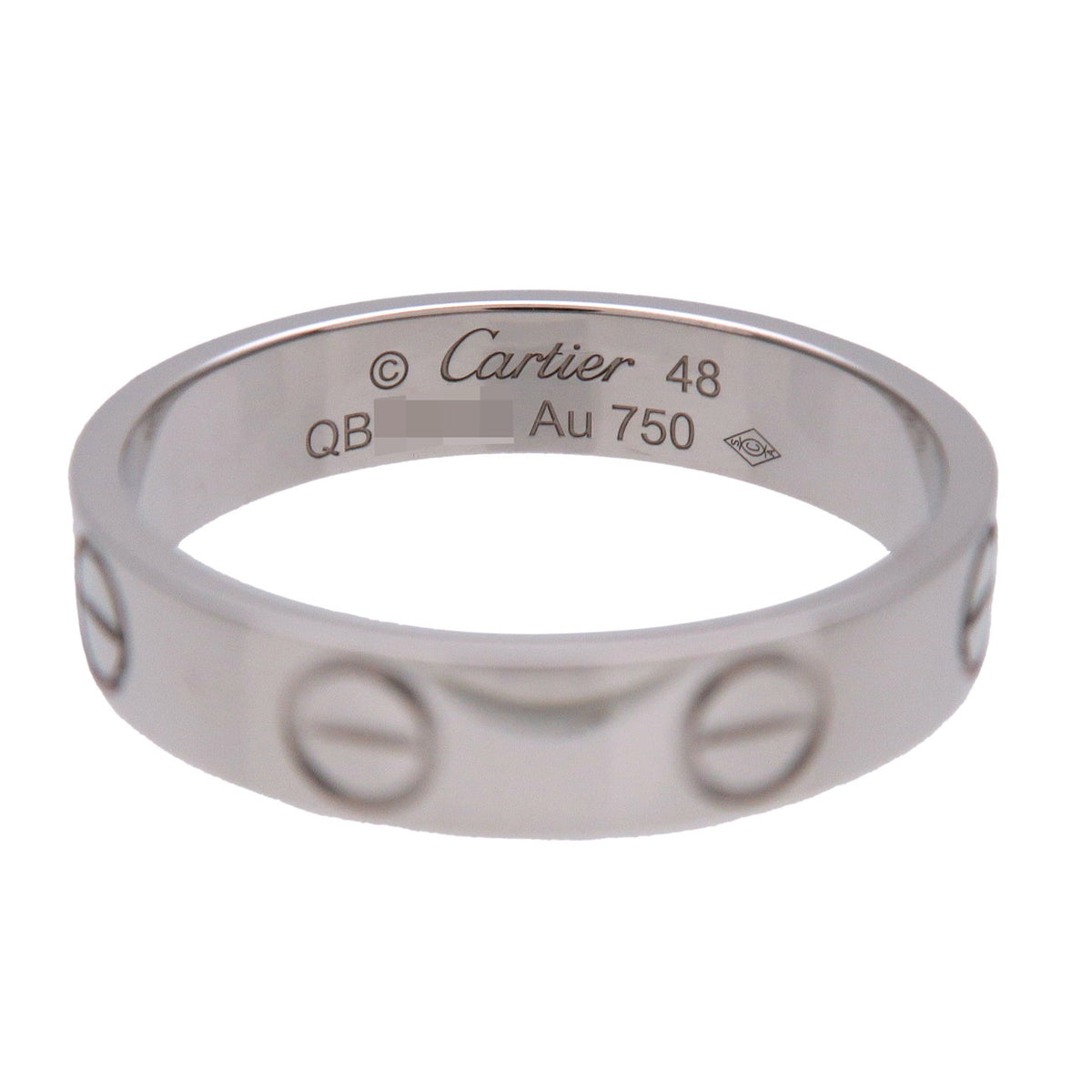 Cartier Mini Love Ring K18 750WG White Gold #48 US4.5 EU48 HK9.5