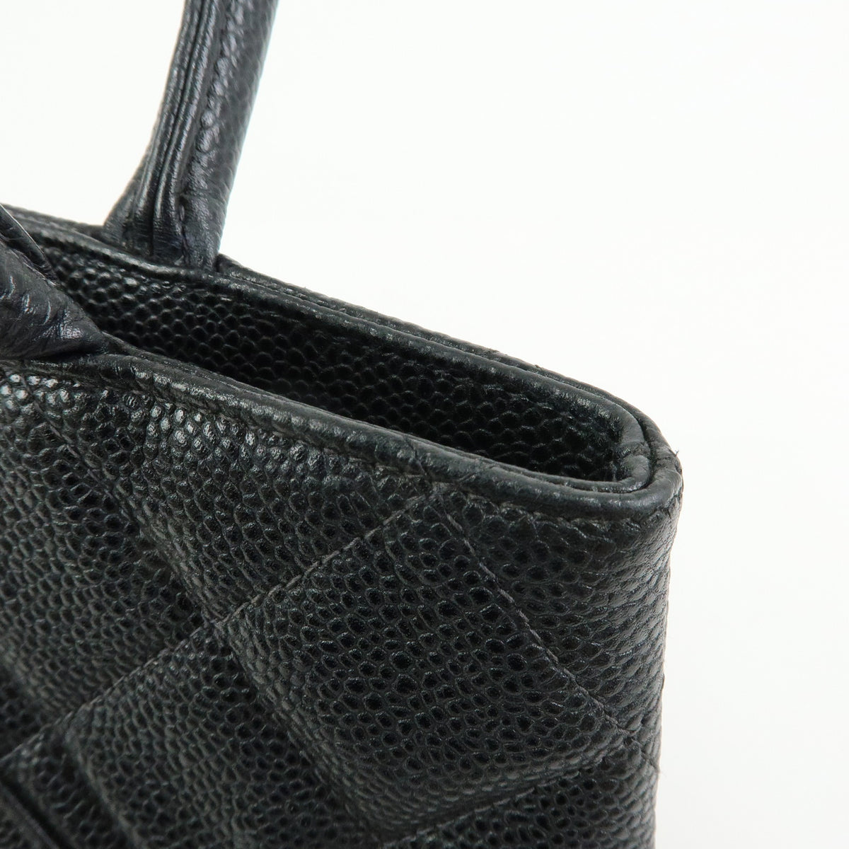 CHANEL Matelasse COCO Mark Medallion Tote Bag Hand Bag Black A01804