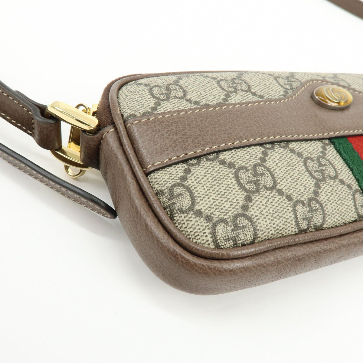 GUCCI Ophidia Sherry GG Supreme Leather Shoulder Bag Brown 598664