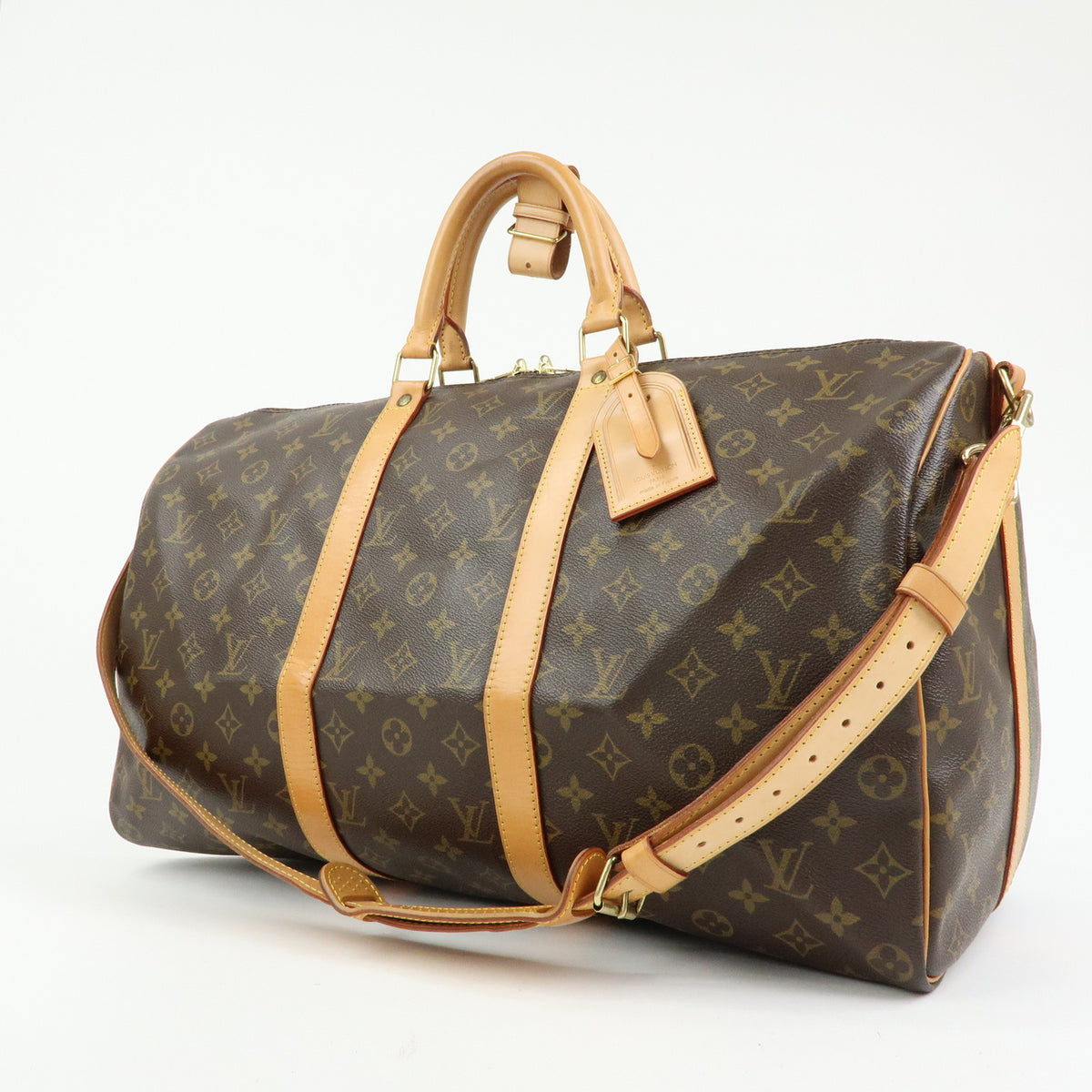 Louis Vuitton Monogram Keep All Bandouliere 50 Boston Bag M41416