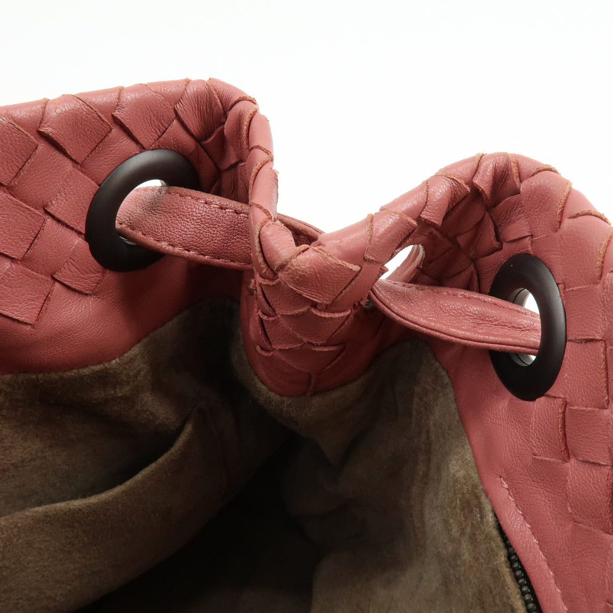 BOTTEGA VENETA Intrecciato Leather Hand Bag Shoulder Bag Pink
