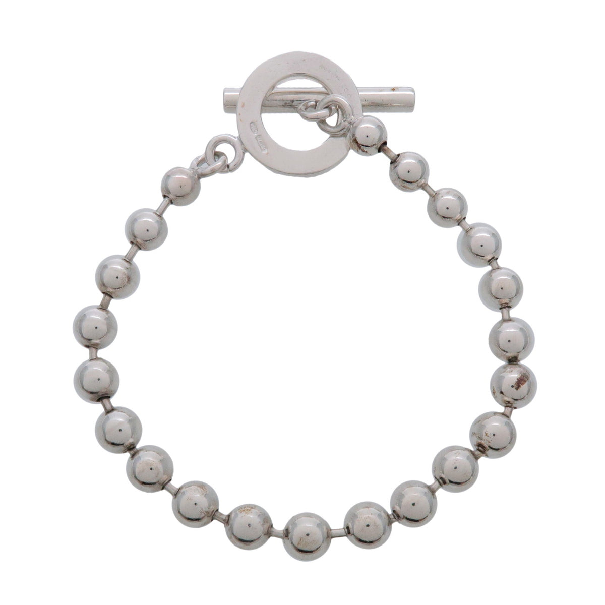 GUCCI Ball Chain Toggle Bracelet SV925 Silver