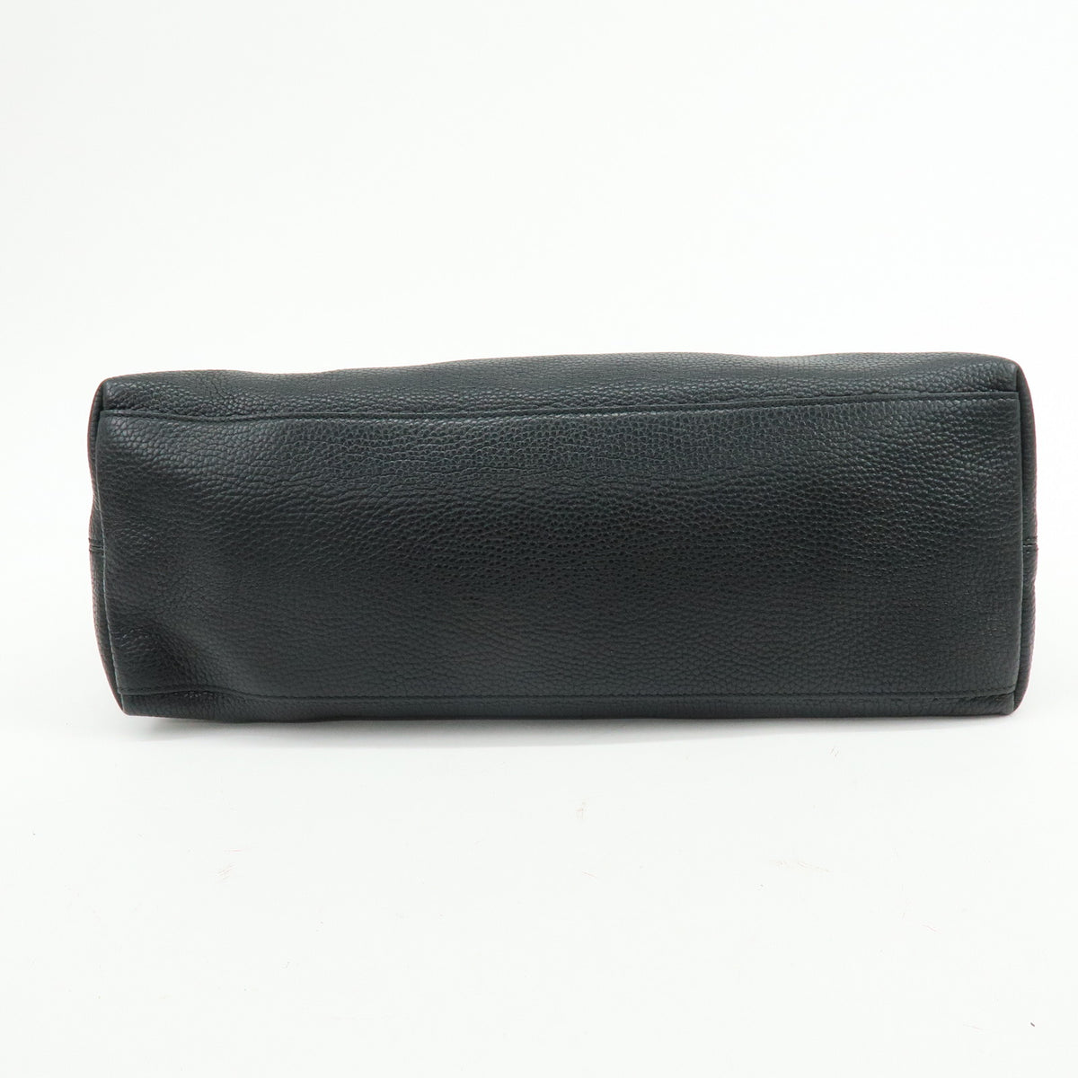GUCCI SOHO Interlocking G Chain Leather Shoulder Bag Black 536196