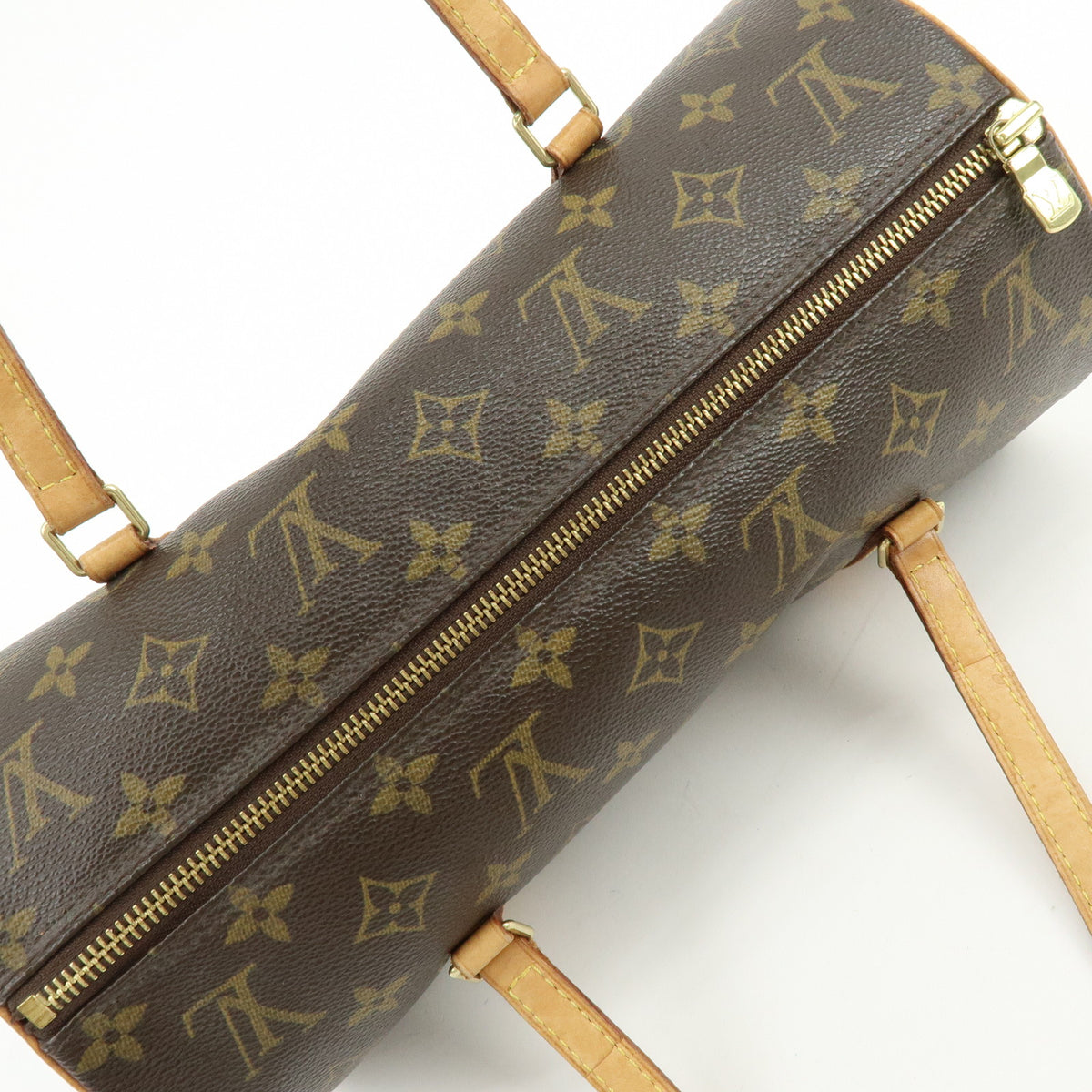 Louis Vuitton Monogram Papillon 30 Hand Bag Brown M51385