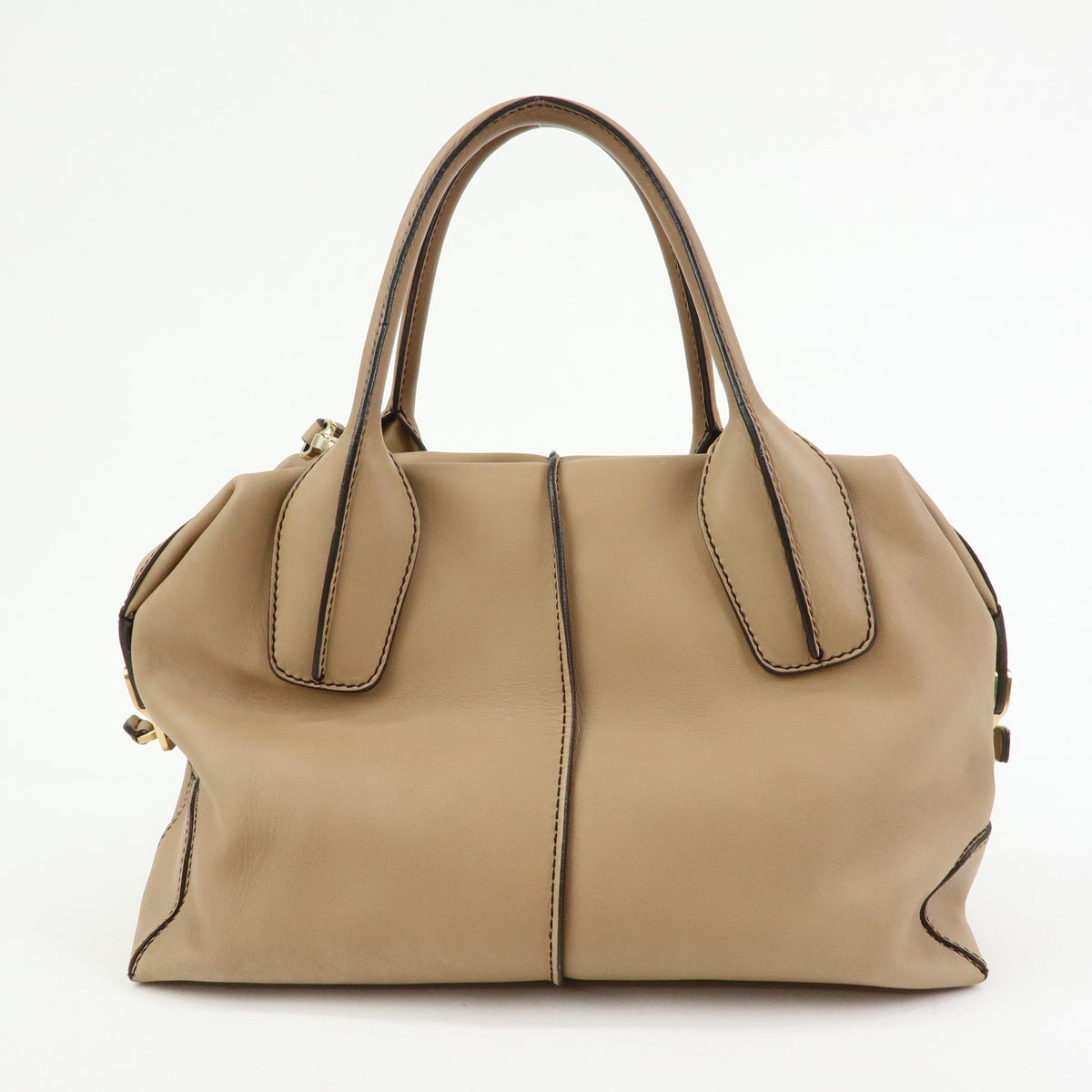 TOD'S  D Styling Leather 2Way Bag Hand Bag Shoulder Bag Beige
