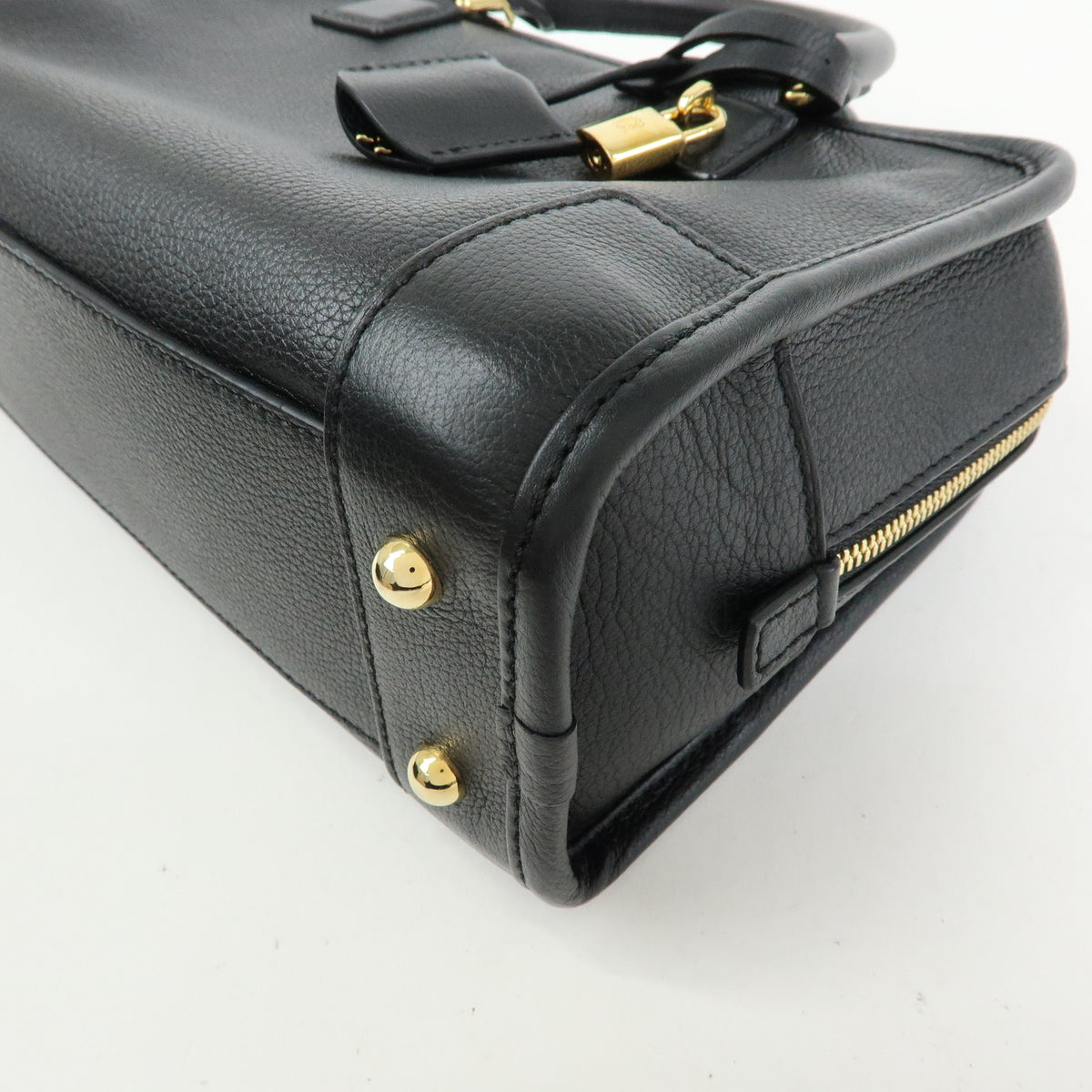 LOEWE Anagram Amazona 23 Leather Hand Bag Shoulder Bag Black