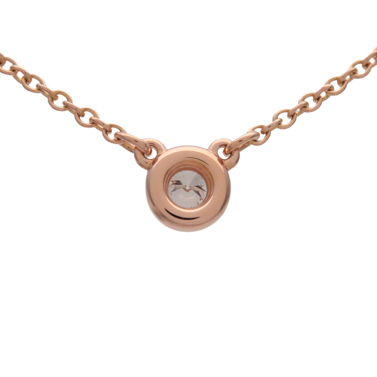 Tiffany & Co By The Yard 1P Diamond Necklace K18 750pg Rose Gold