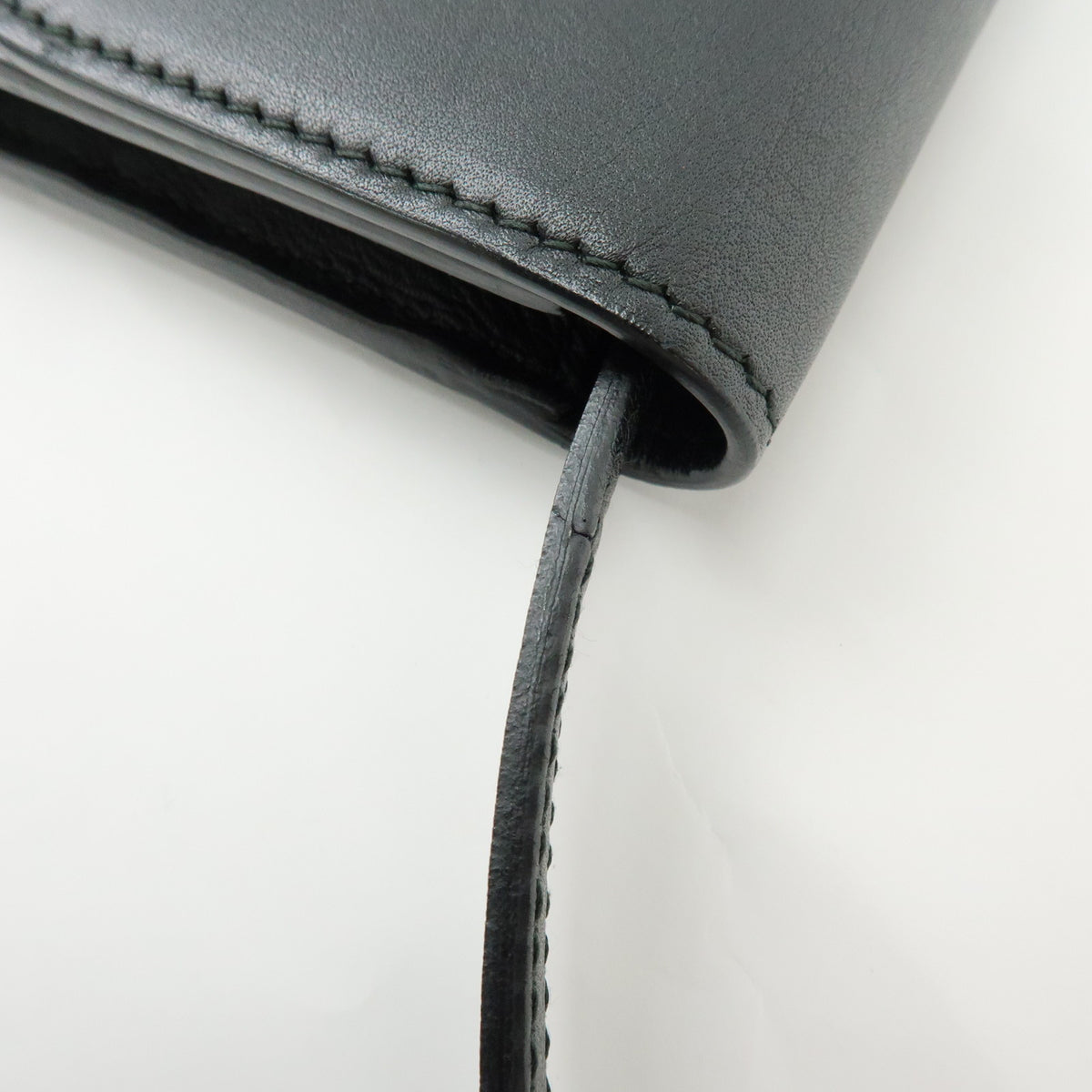 GUCCI Interlocking G Leather Shoulder Bag Crossbody Bag Black 369664