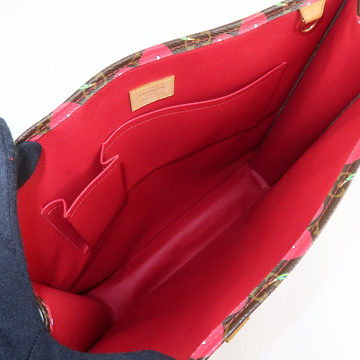 Louis Vuitton Monogram Cherry Sac Plat Tote Bag Brown Cherry M95010