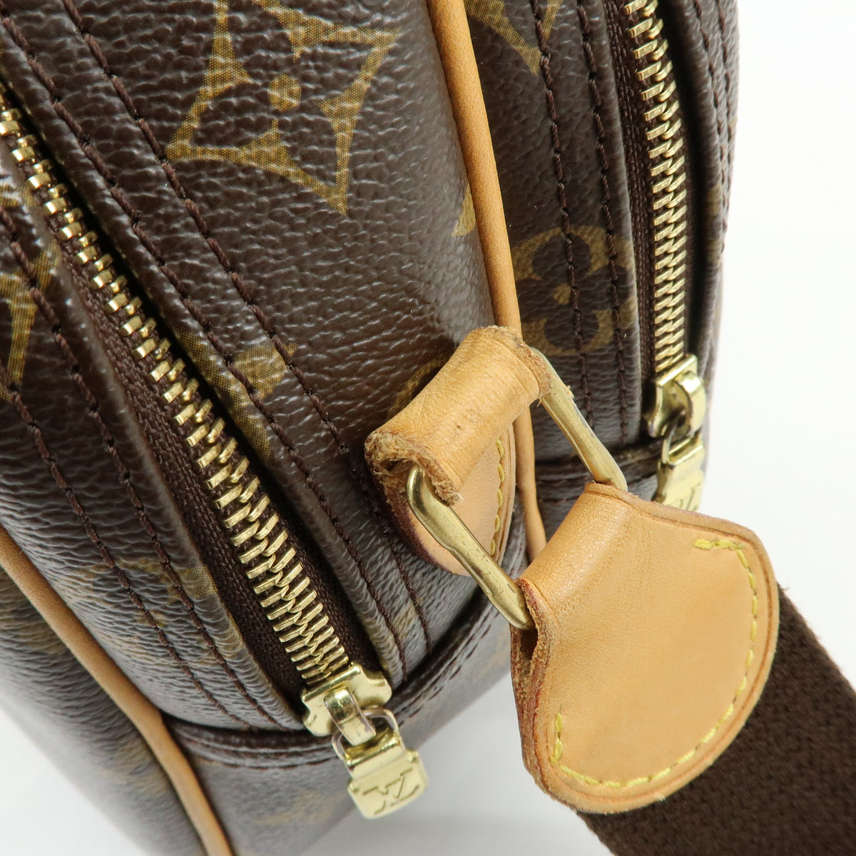 Louis Vuitton Monogram Reporter PM Shoulder Crossbody Bag Brown M45254