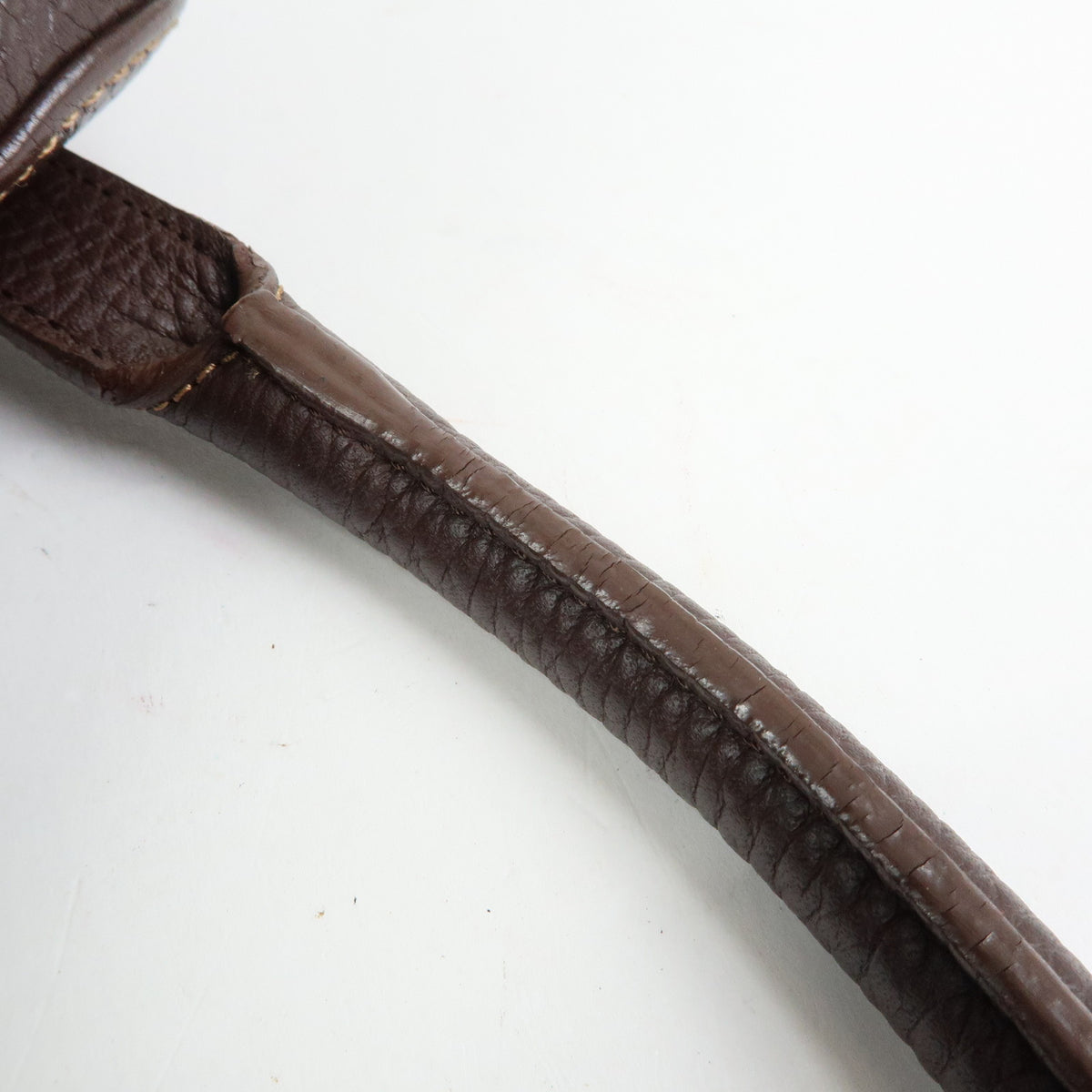LOEWE Senda Leather Hand Bag Dark Brown