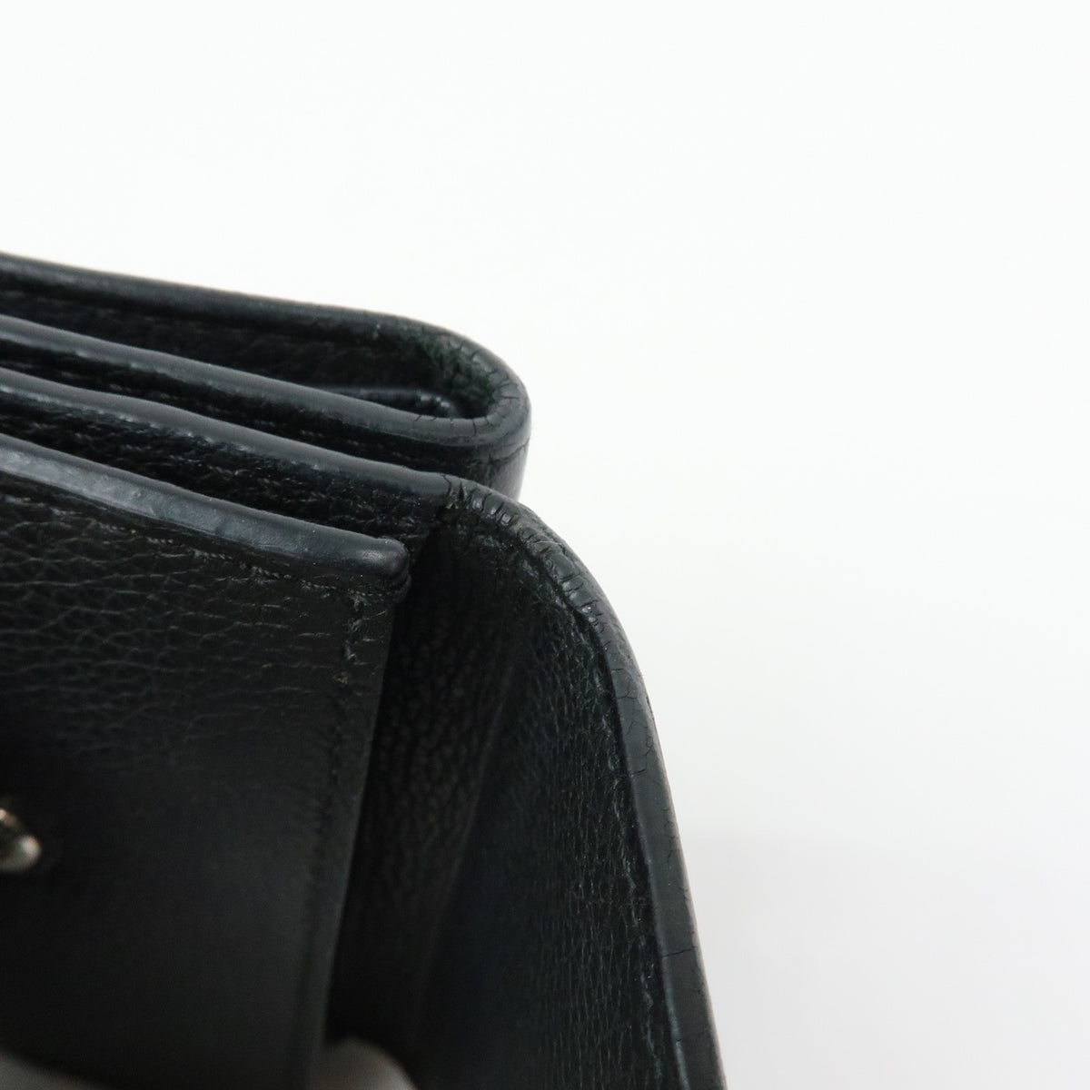 Louis Vuitton Logo Portefeuille Lock Mini Compact Wallet Noir M63921