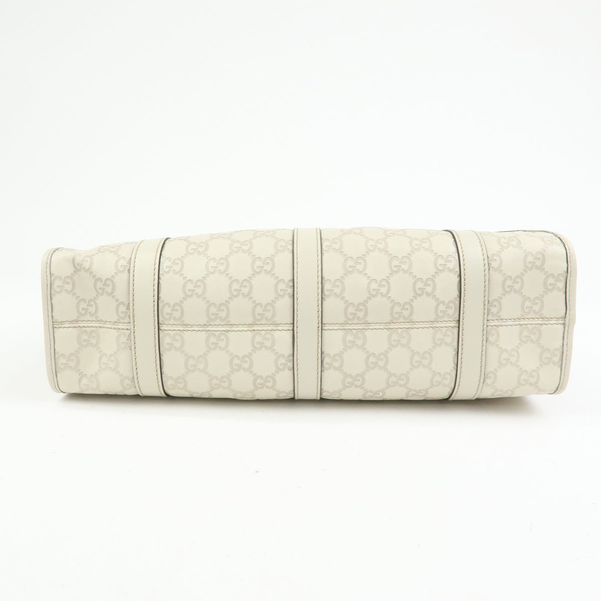 GUCCI Jackie Guccissima Leather Shoulder Bag Hand Bag Ivory 203494