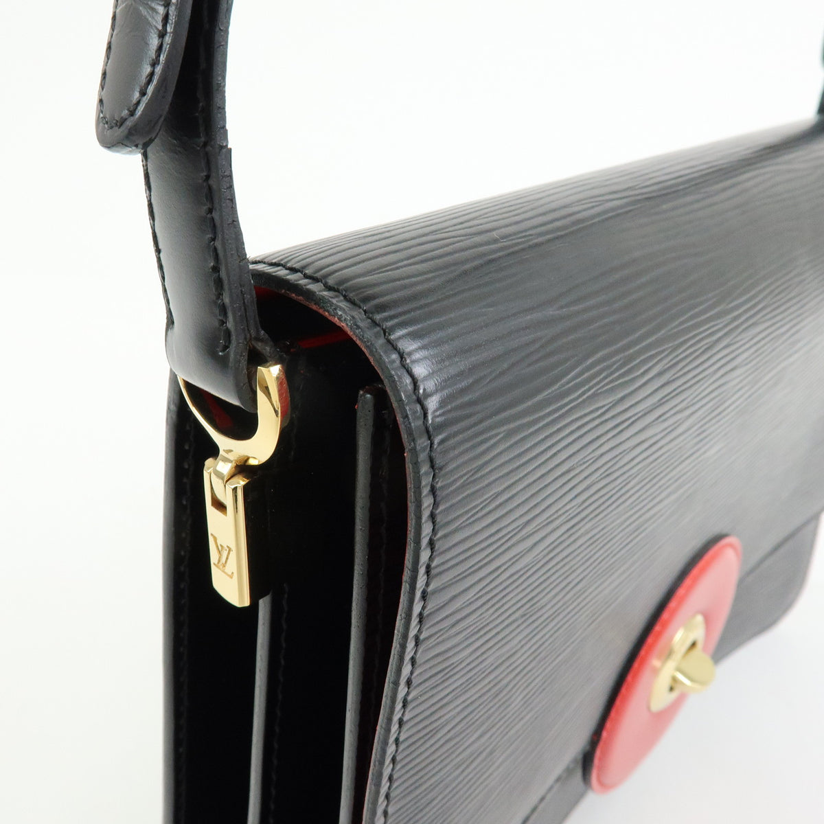 Louis Vuitton Epi Freeland Shoulder Bag Noir Castilian Red M52417