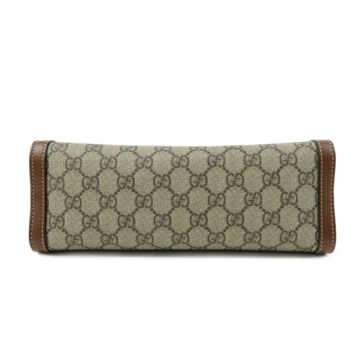 GUCCI Padlock GG Supreme Leather Chain Shoulder Bag Brown 498156