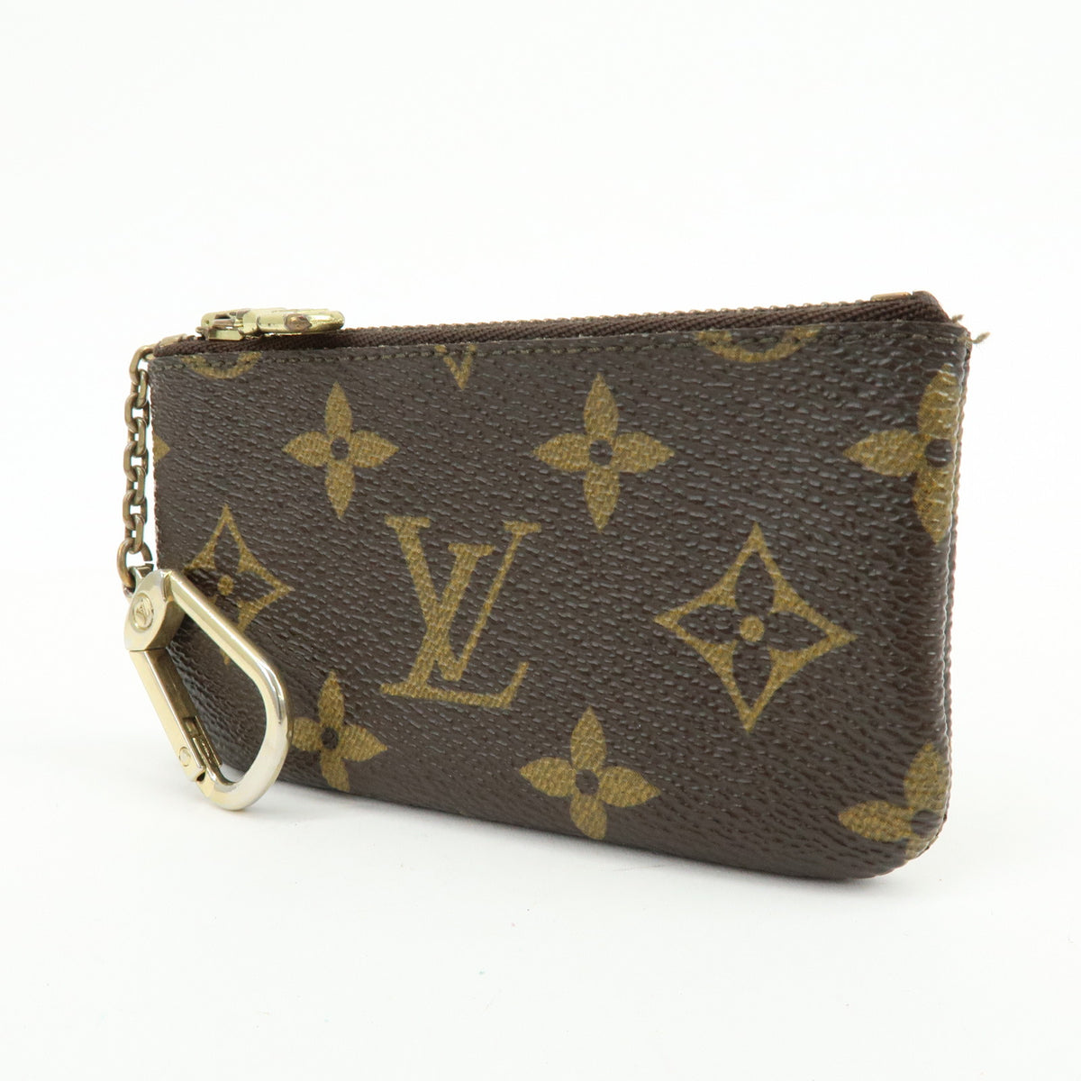 Louis Vuitton Monogram Pochette Cles Coin Case Key Case Brown M62650