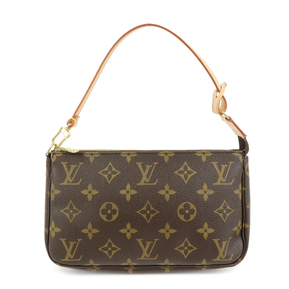 Louis Vuitton Monogram Pochette Accessoires Pouch Hand Bag Brown M51980