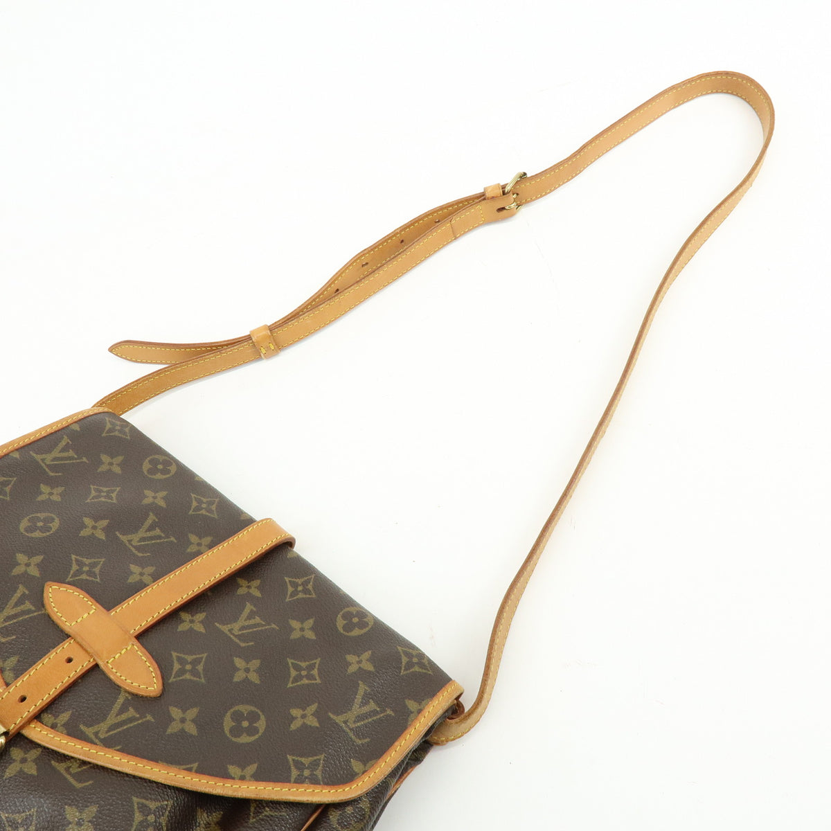 Louis Vuitton Monogram Saumur 30 Canvas Shoulder Bag Brown M42256