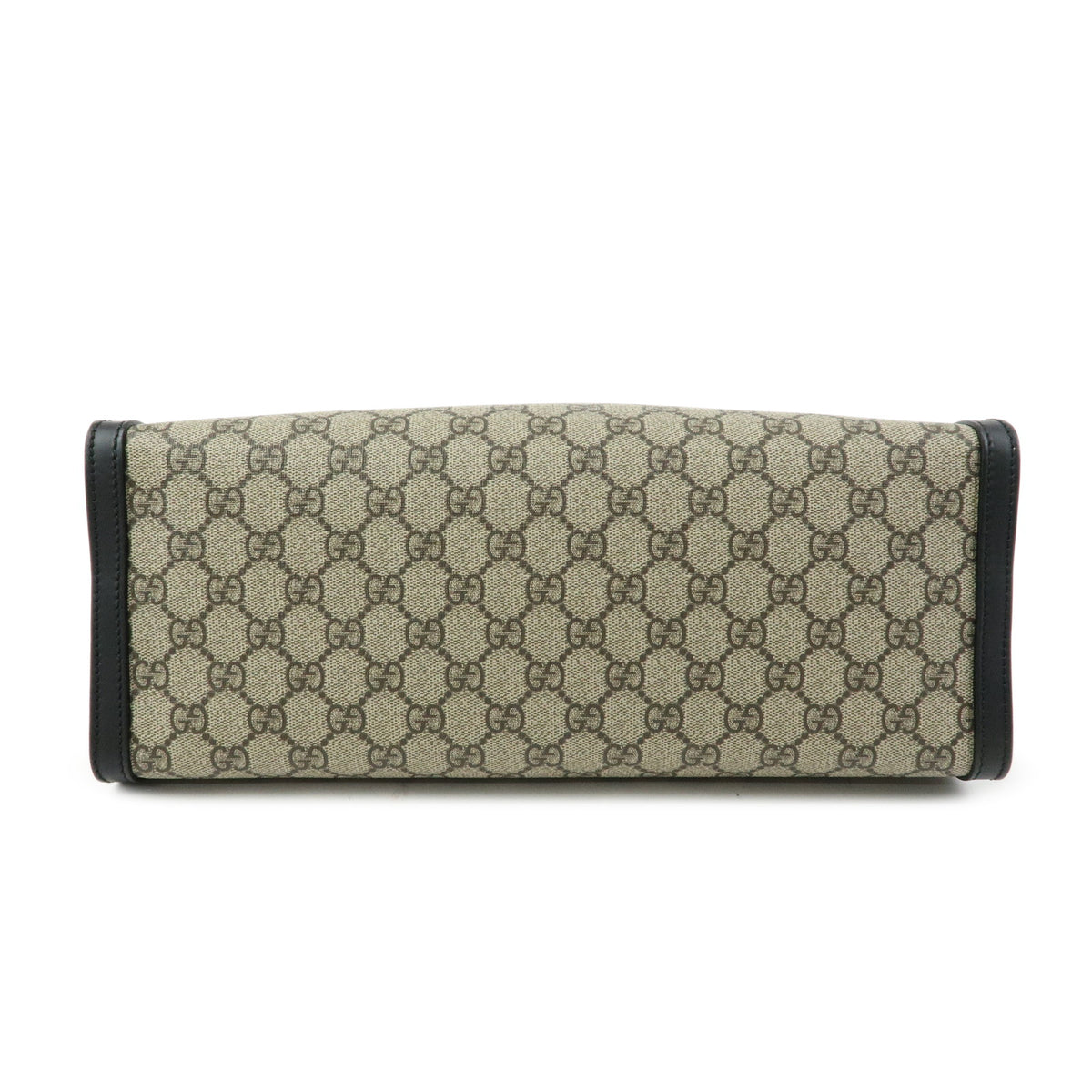 GUCCI Padlock GG Supreme Leather Chain Shoulder Bag Beige Black 479197