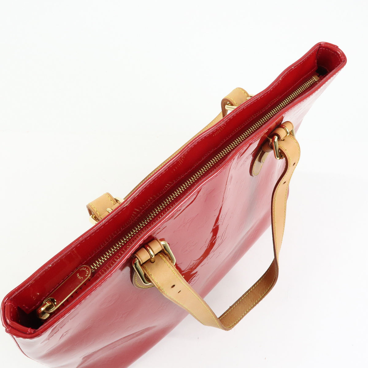 Louis Vutton Monogram Vernis Brentwood Tote Bag Pomme D'amour M91989