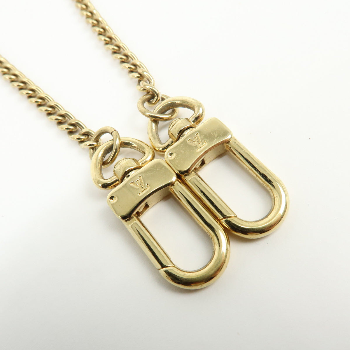 Louis Vuitton Bag Portefeuille Accordeon Metal Charm Key Chain Gold