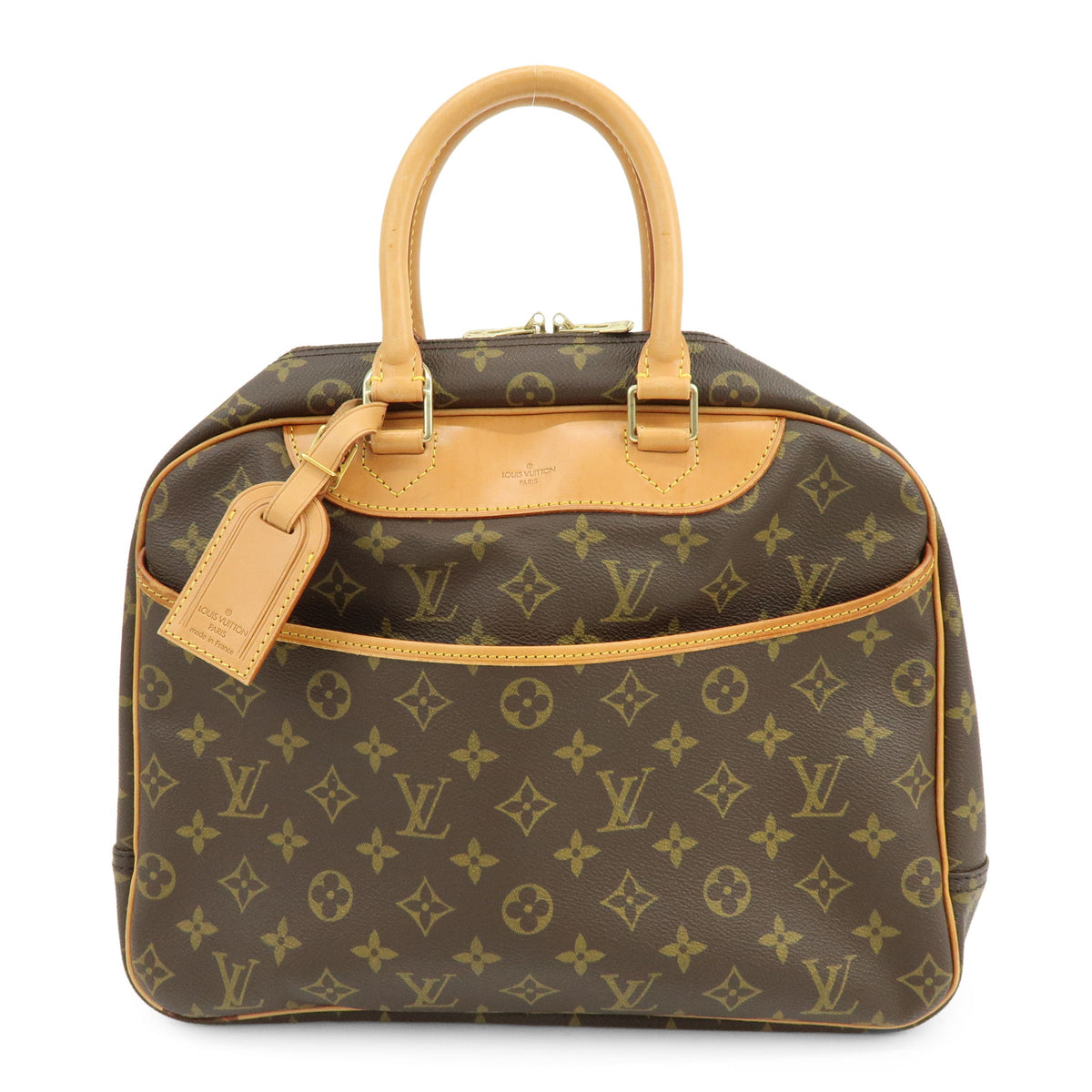 Louis Vuitton Monogram Deauville Canvas Hand Bag Brown M47270
