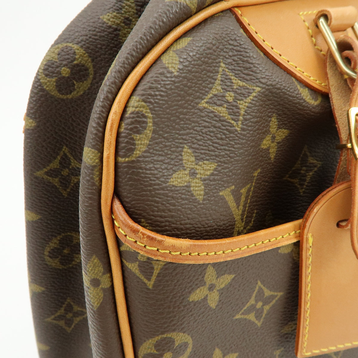 Louis Vuitton Monogram Deauville Canvas Hand Bag Brown M47270