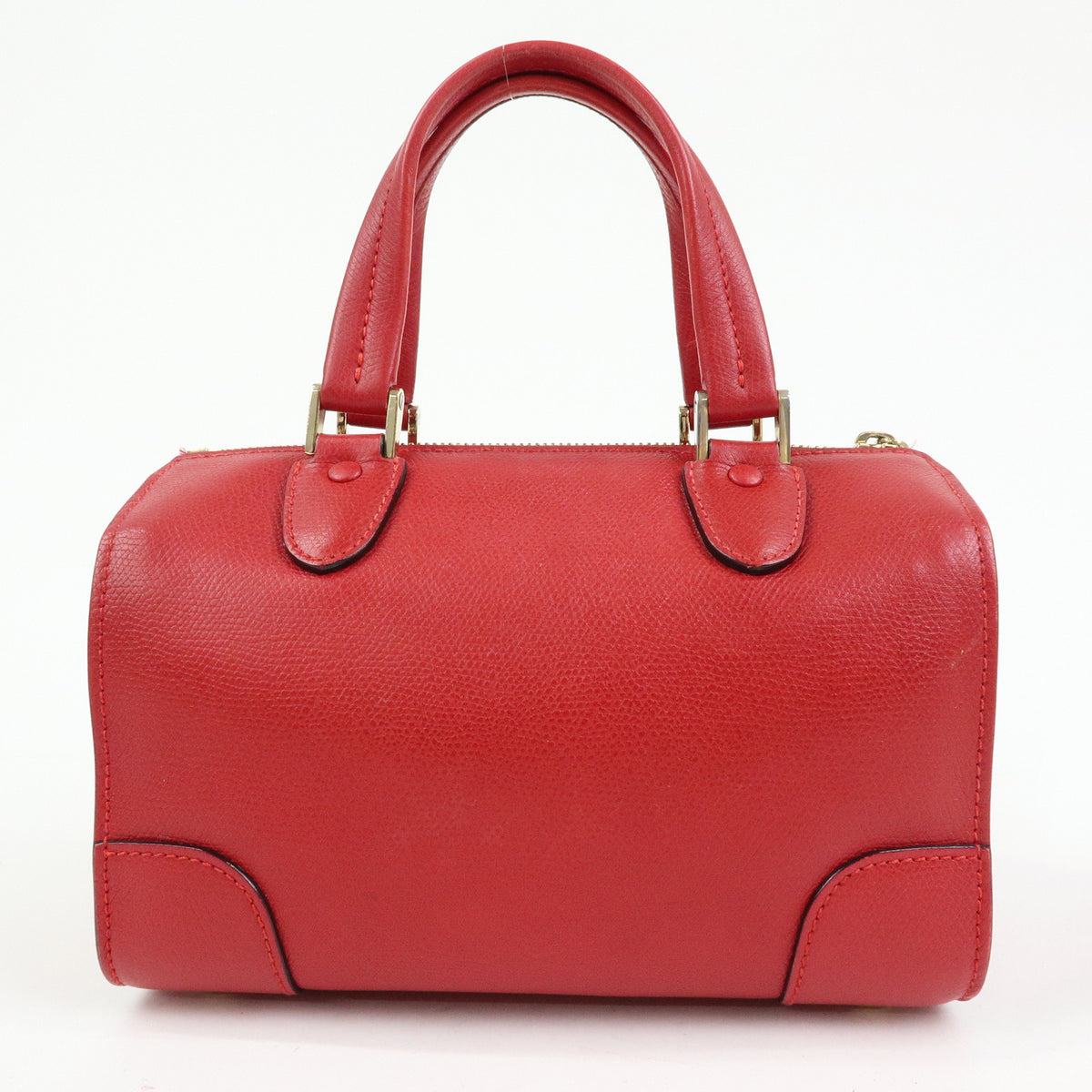 Valextra Babila Leahter Mini Boston Bag Hand Bag Red
