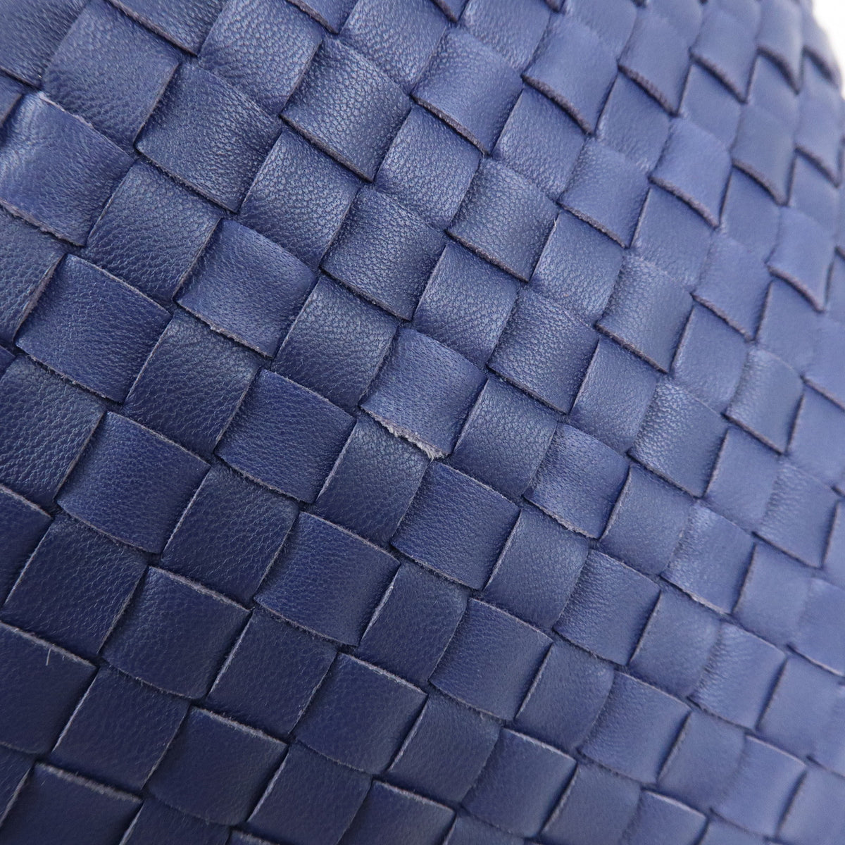 BOTTEGA VENETA Intrecciato Hobo Leather Shoulder Bag Hand Bag Navy