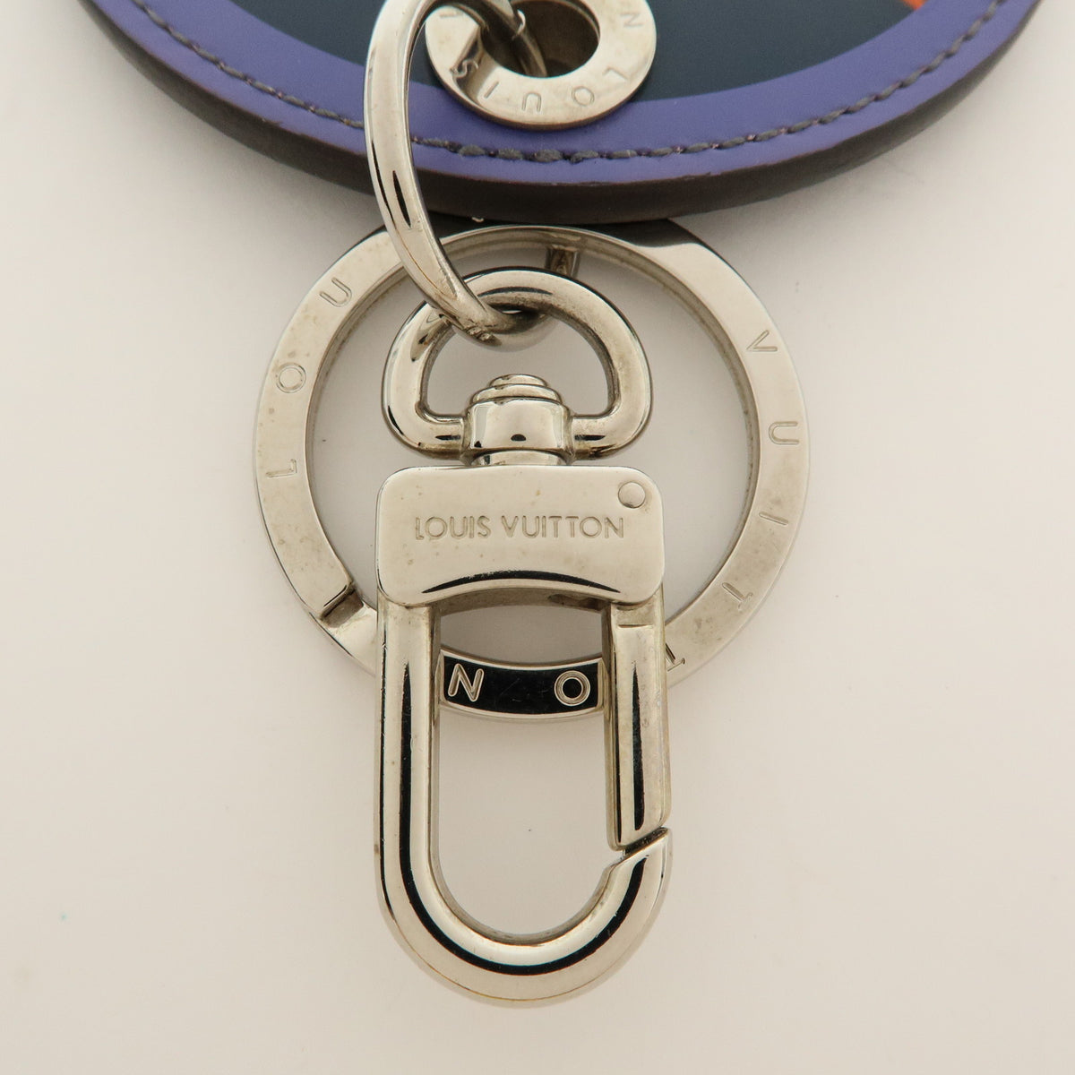 Louis Vuitton Damier Graphite Porte Cle LV Alpes Key Chain Blue M63839