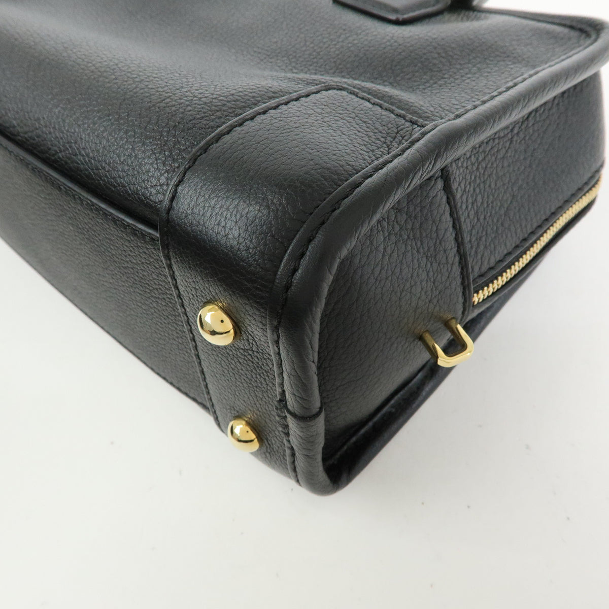 LOEWE Anagram Amazona 23 Leather Hand Bag Shoulder Bag Black