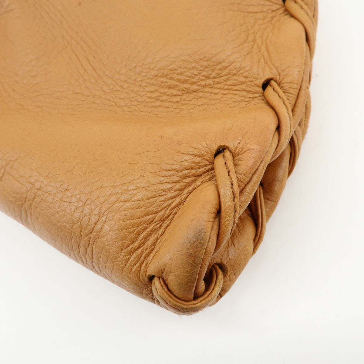 BOTTEGA VENETA Intrecciato Leather Shoulder Bag Hand Bag Brown