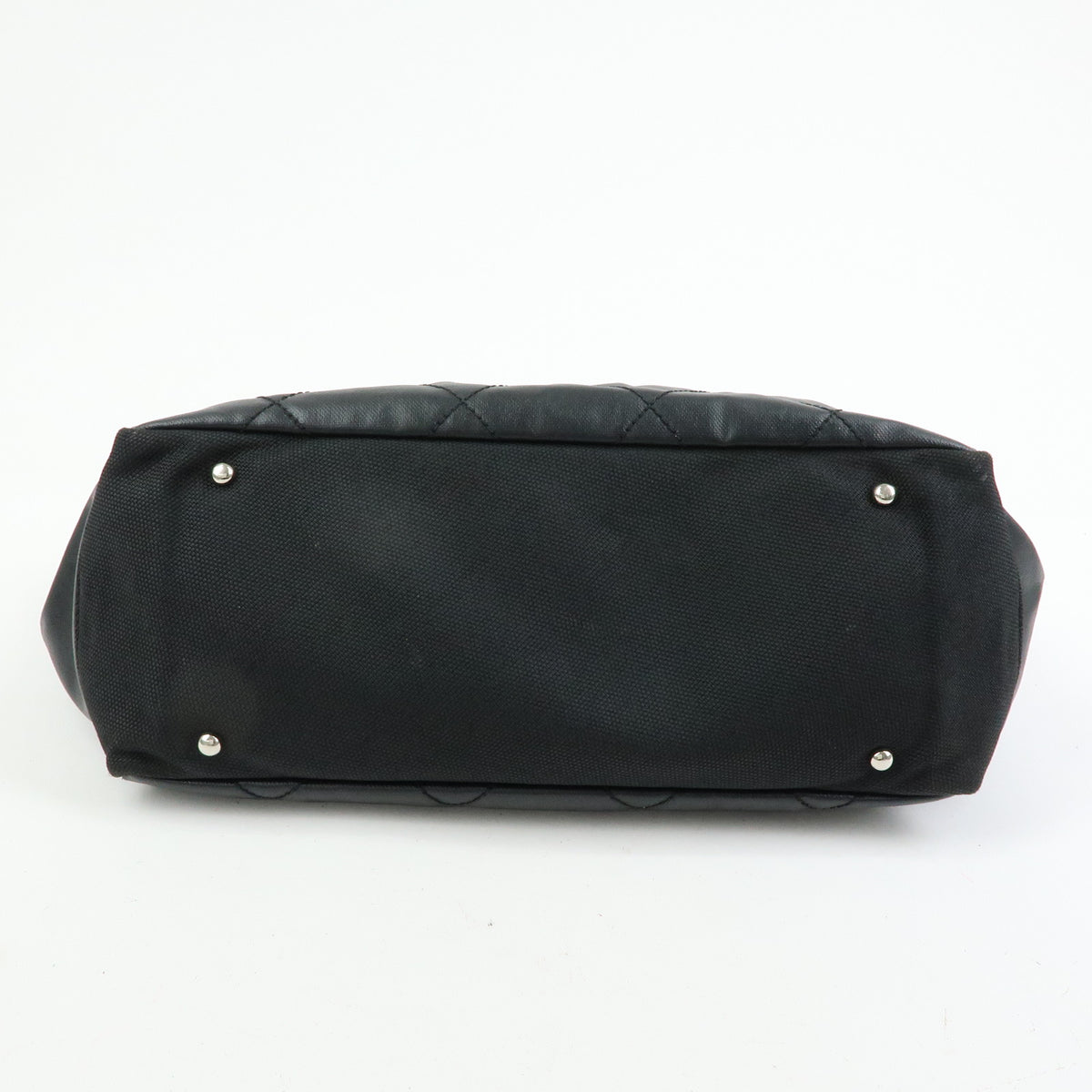 CHANEL Paris Biarritz GM PVC Leather Tote Bag Shoulder Bag Black
