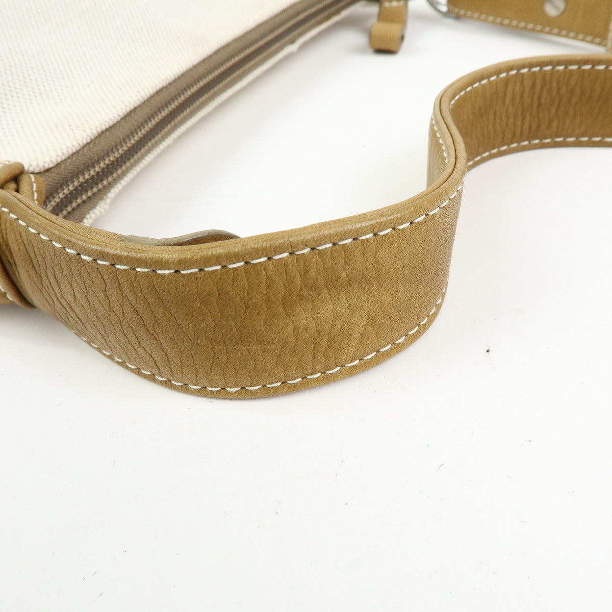 LOEWE Anagram Canvas Leather Hand Bag Brown Natural