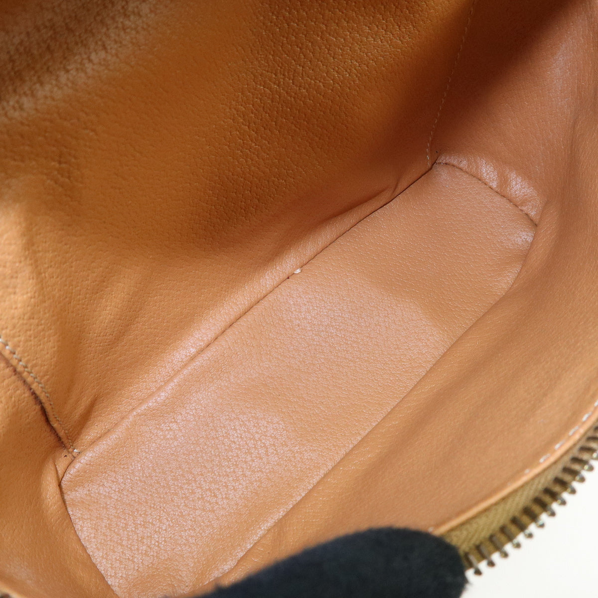 CELINE Macadam PVC Leather Hand Bag Vanity Bag Brown