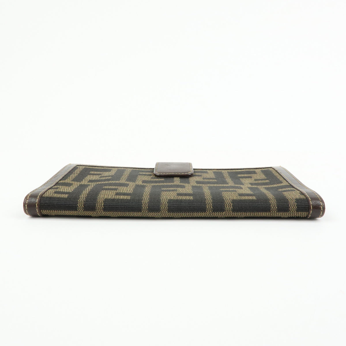 FENDI Zucca Canvas Leather Long Wallet Brown 2804 30806