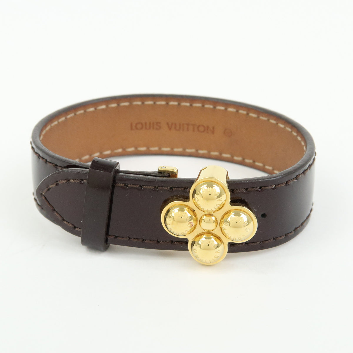 Louis Vuitton Monogram Vernis Bloom It Bracelet 17 Amarante M6602F