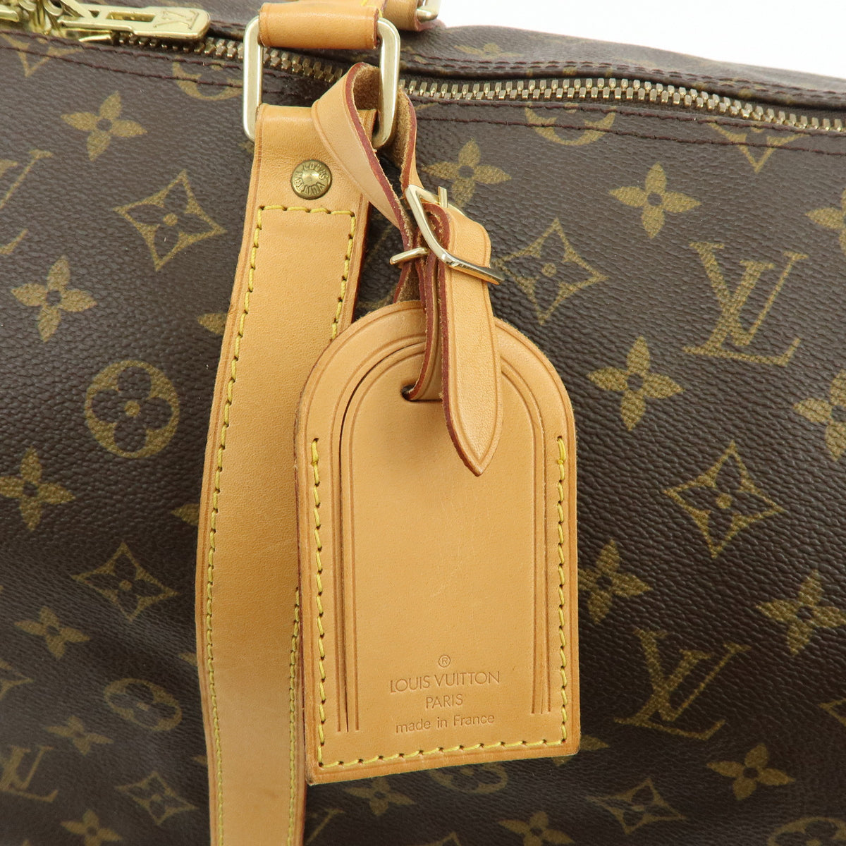Louis Vuitton Monogram Keep All Bandouliere 55 Boston Bag Brown M41414
