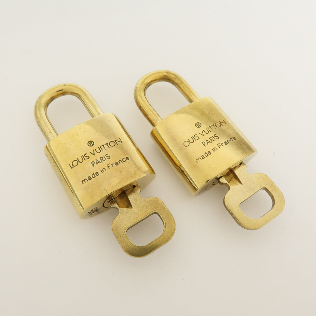 Louis Vuitton Lot of 10 Metal Lock & Key Cadena Key Lock Gold