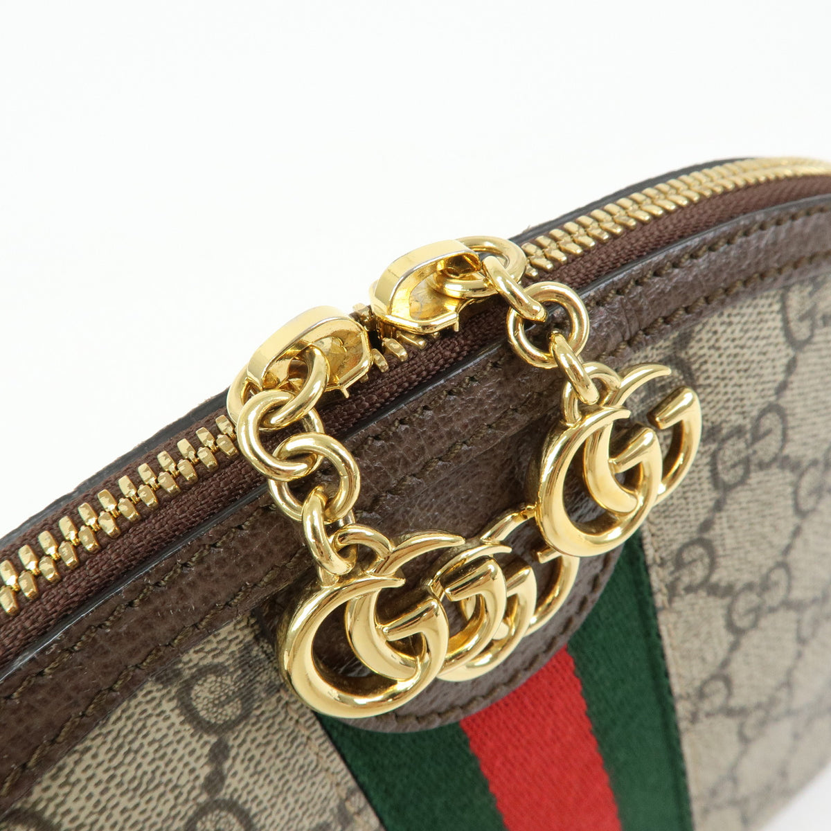 GUCCI Ophidia Sherry Double G GG Supreme Leather Shoulder Bag 499621