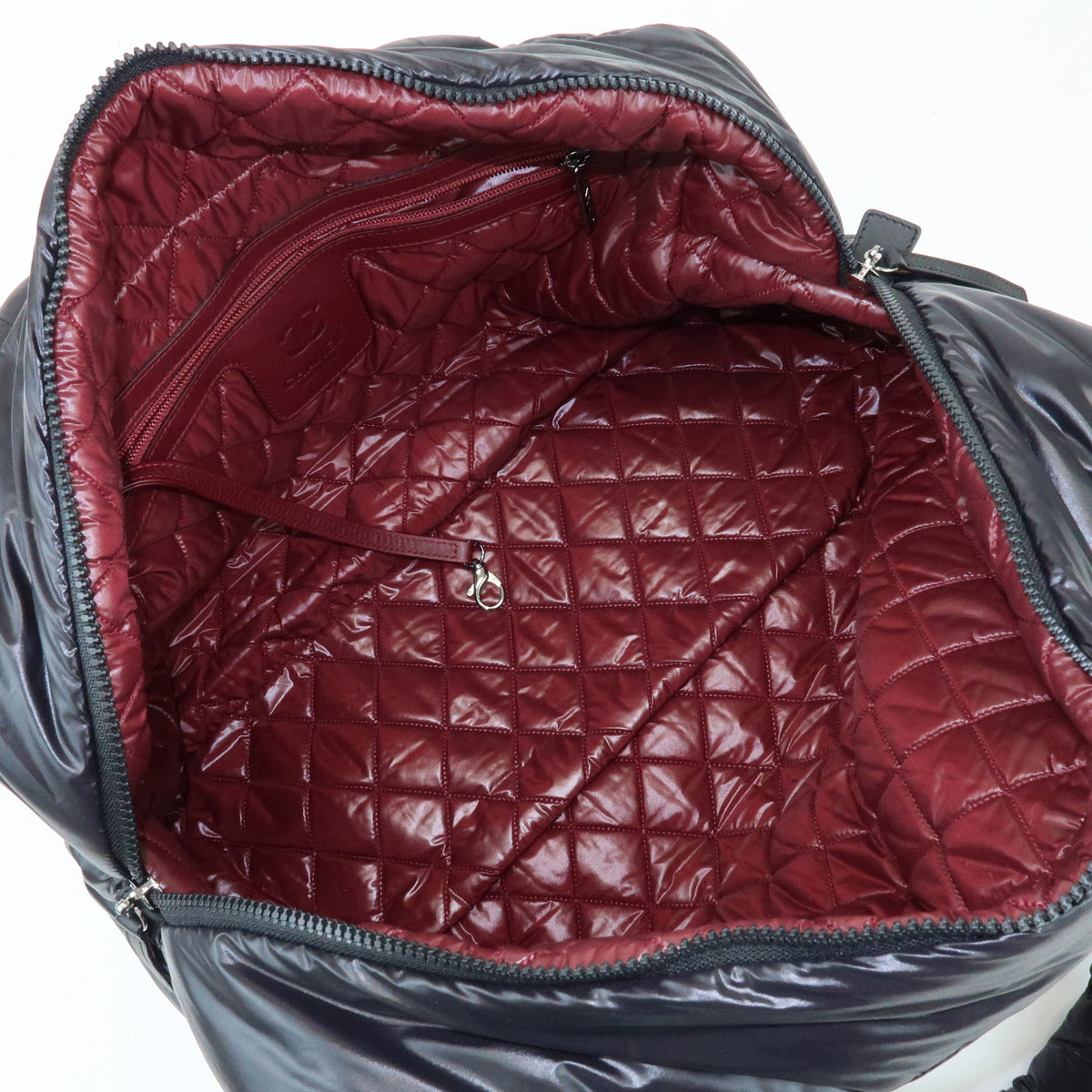 CHANEL COCO Cocoon Nylon Leather Boston Bag Hand Bag Black A47092