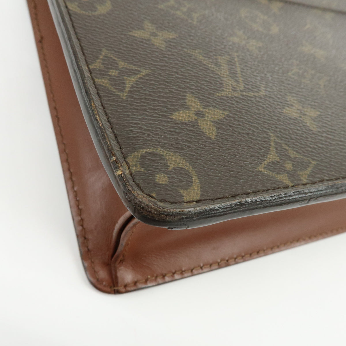 Louis Vuitton Monogram Pochette Homme Clutch Bag Brown M51795