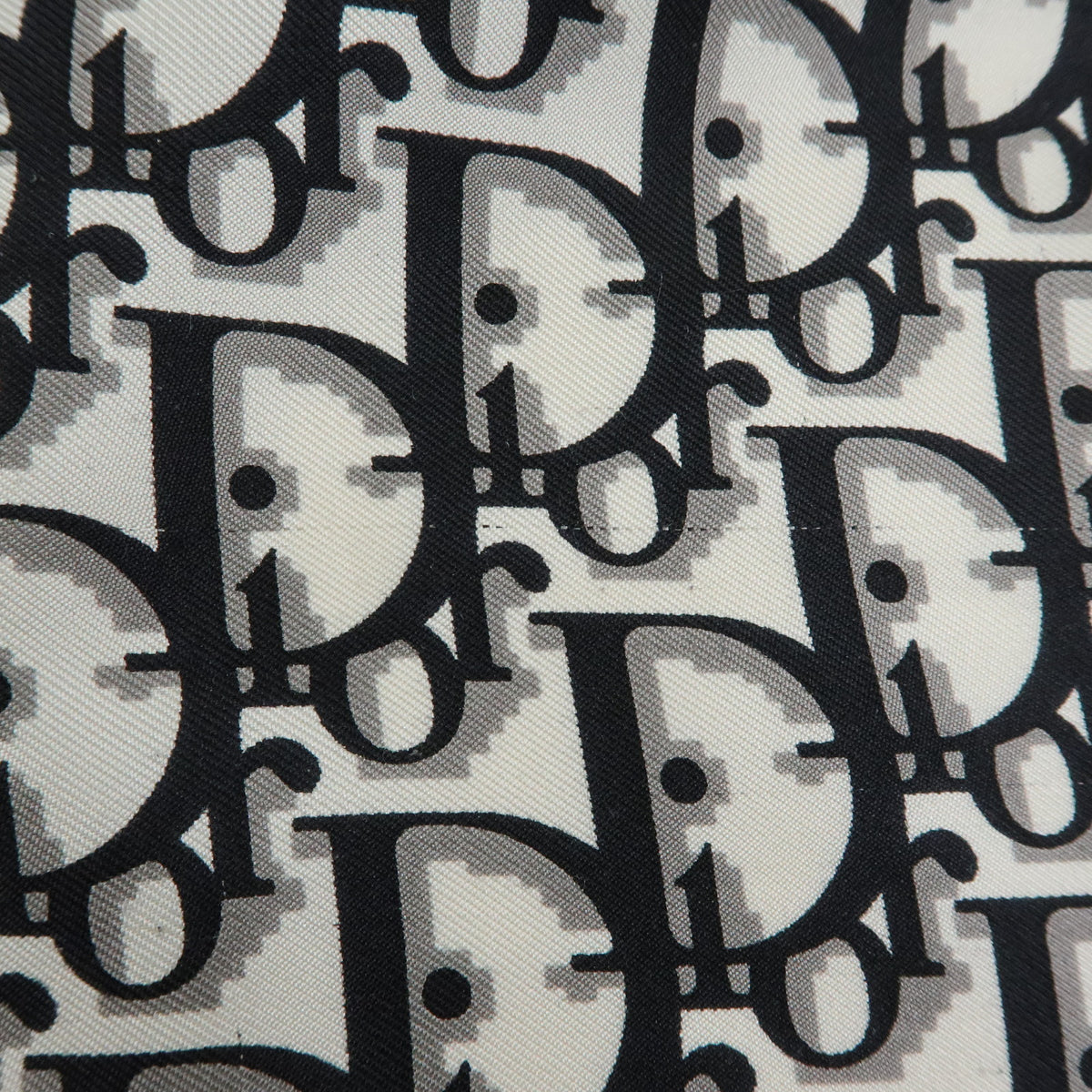 Christian Dior Trotter Silk 100% Scarf Black White