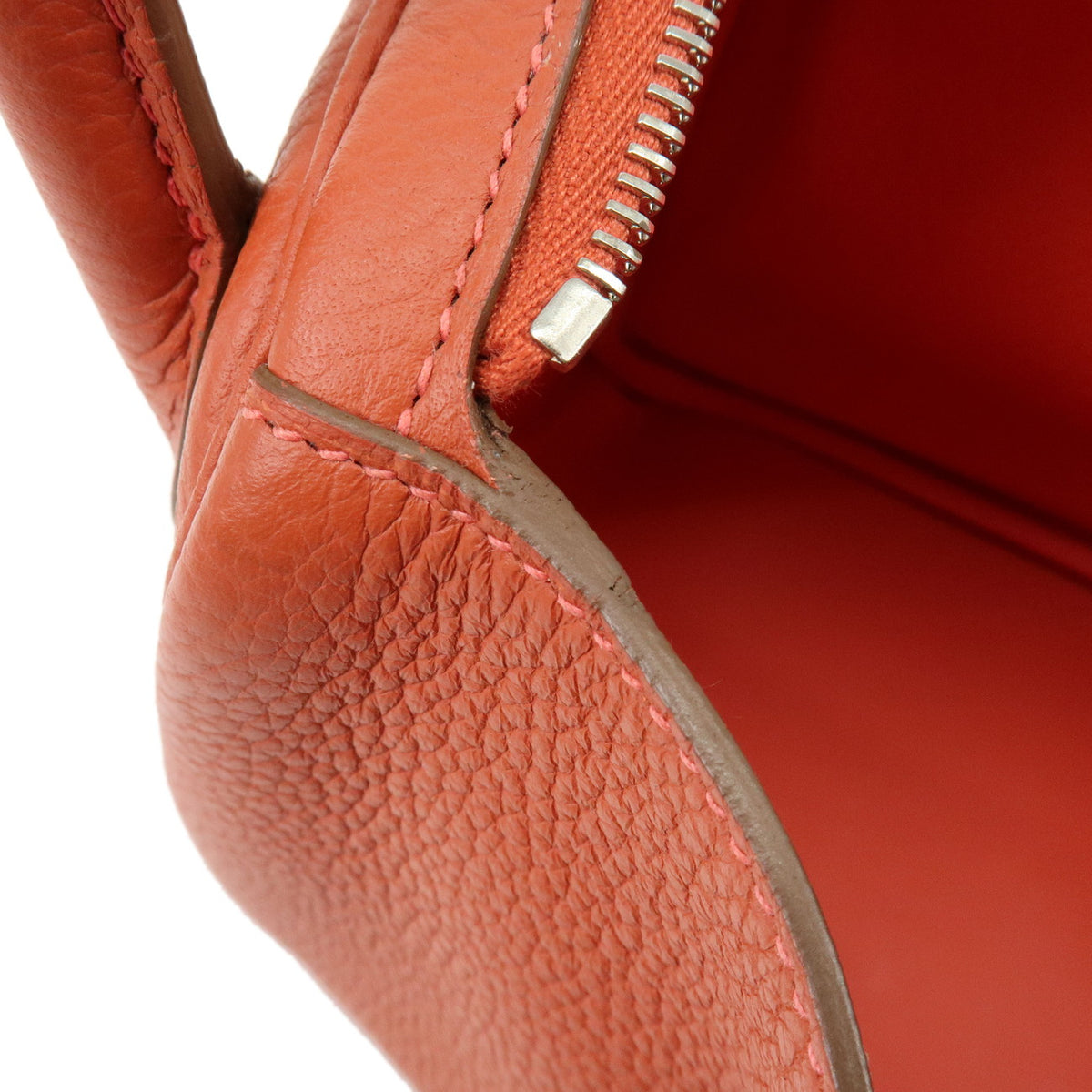 HERMES Lindy 30 Taurillon Clemence 2Way Bag □R Stamped Rouge Pivoine