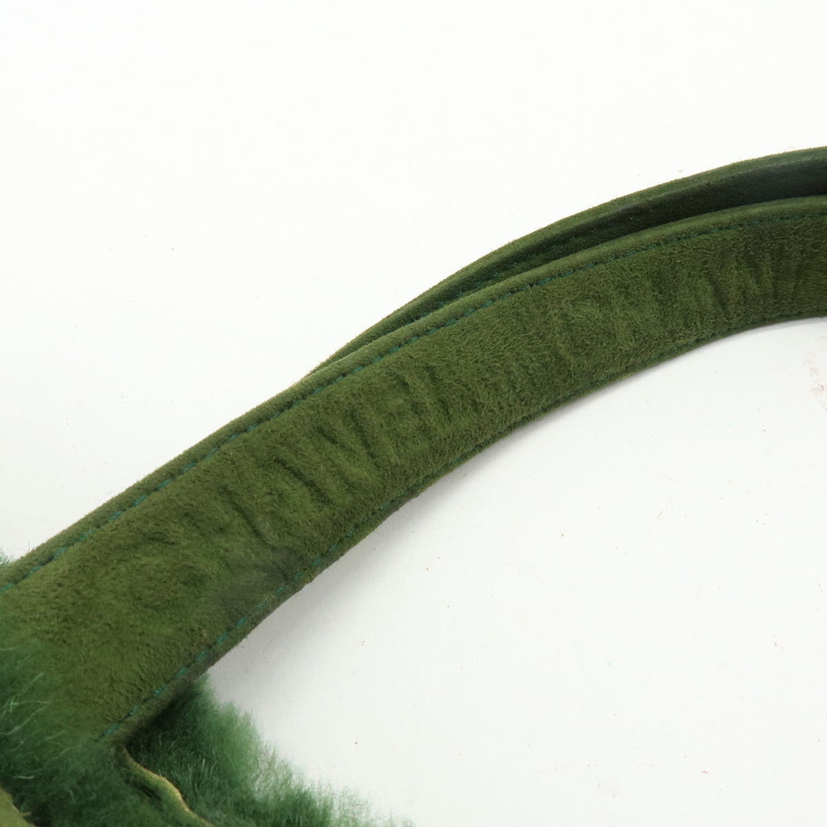 CHANEL Suede Mouton Tote Bag Hand Bag Green