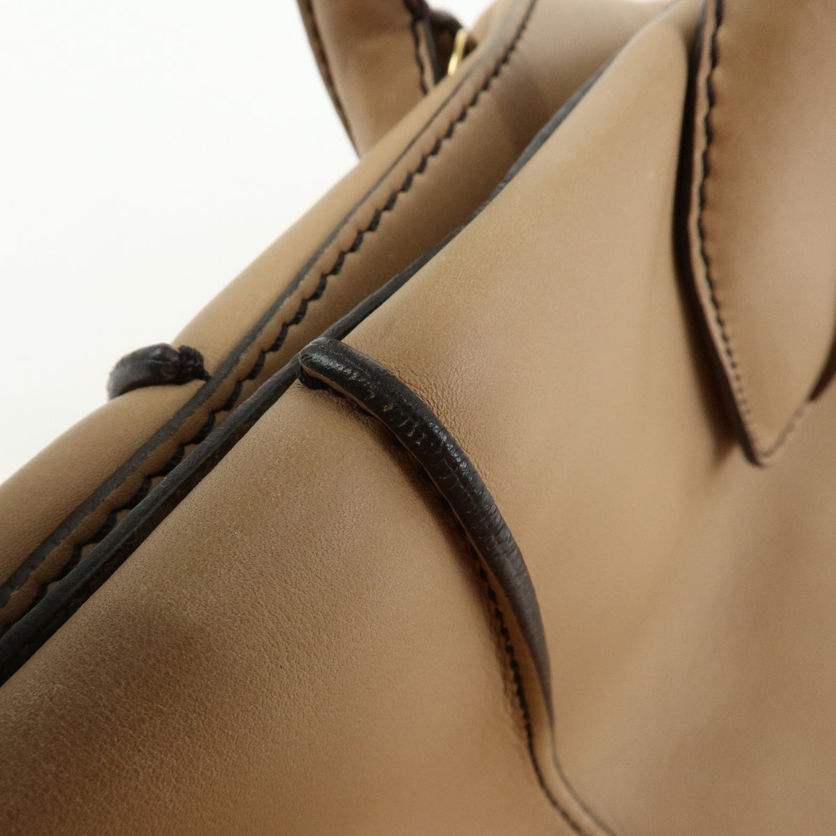 TOD'S  D Styling Leather 2Way Bag Hand Bag Shoulder Bag Beige