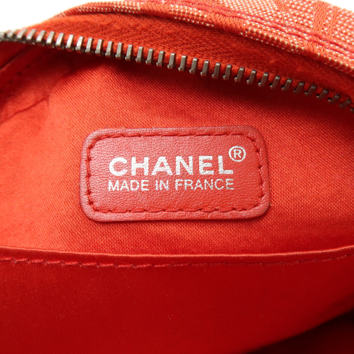 CHANEL New Travel Line COCO Mark Nylon Jacquard Cosmetic Pouch A17682