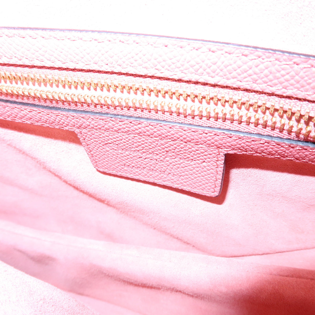 Christian Dior CD Logo Saddle Bag Leather Shoulder Bag Hand Bag Pink