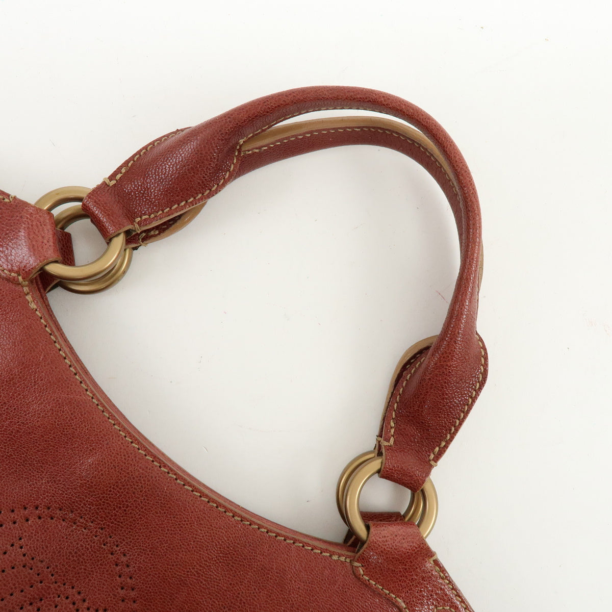 Cartier Marcello de Cartier Leather Hand Bag Tote Bag Red